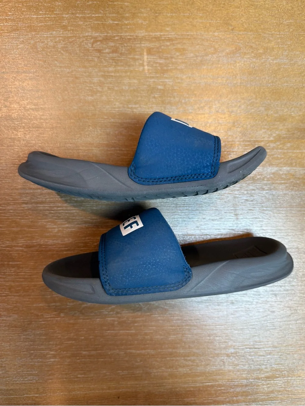 Reef Kids One Slide Sandals Gray Blue Size 2/3